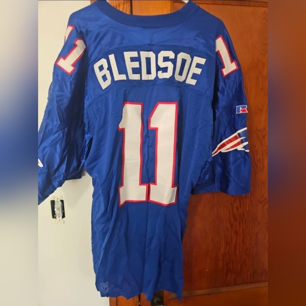 Drew Bledsoe New England Patriots Russell Athletic Authentic Jersey Men's 52